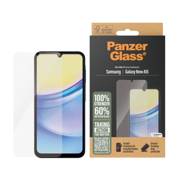 Samsung Galaxy A16 PanzerGlass Ultra Wide Fit Skærmbeskyttelse - Platinum Strength - Gennemsigtig Cheap