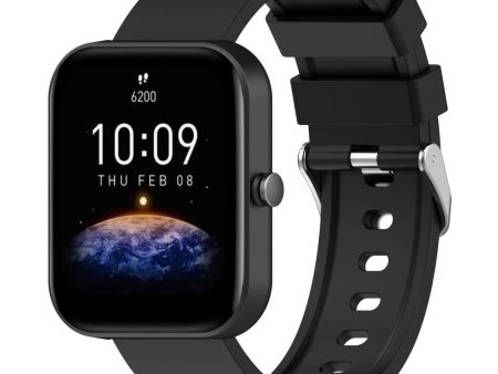 Universal Silikone Smartwatch Rem (20mm) m. Metal Spænde - Sort For Sale