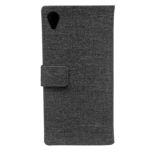 Sony Xperia L1 Cloth Texture Wallet Etui Sort Supply