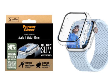 PanzerGlass Apple Watch 9 8 7 (45mm) Snappie Full Body Slim Cover m. Indbygget Skærmbeskyttelse - Transparent For Sale