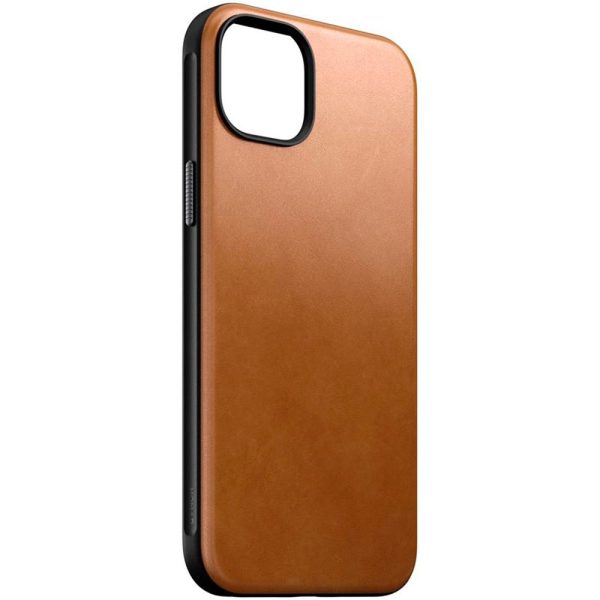 Nomad iPhone 15 Plus Modern Leather Cover - MagSafe Kompatibel - Tan For Sale