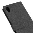 Sony Xperia L1 Cloth Texture Wallet Etui Sort Supply