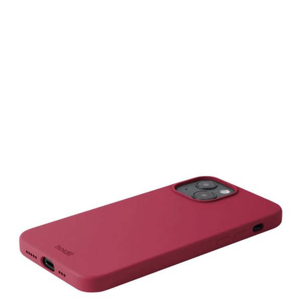 Holdit iPhone 14   13 Soft Touch Silikone Case - Red Velvet Fashion