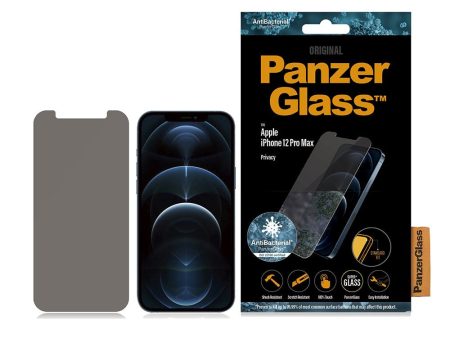 iPhone 12 Pro Max PanzerGlass AntiBacterial Standard Fit Skærmbeskyttelse - Privacy Glass - Gennemsigtig Hot on Sale