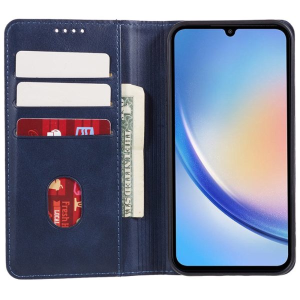 EIDERWOOD Samsung Galaxy A16 (4G 5G) Vegansk Læder Flip Cover m. Pung - Blå Online Sale