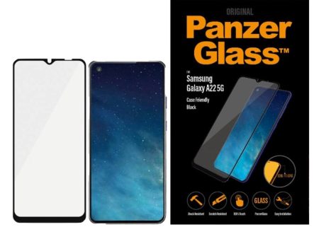 Samsung Galaxy A22 (5G) PanzerGlass Skærmbeskyttelse - Case Friendly - Sort Online now