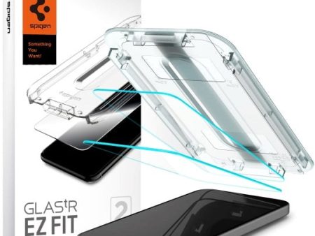 iPhone 15 Spigen EZ Fit Glas.tR Skærmbeskyttelse - 2 stk. - Case Friendly - Gennemsigtig Fashion