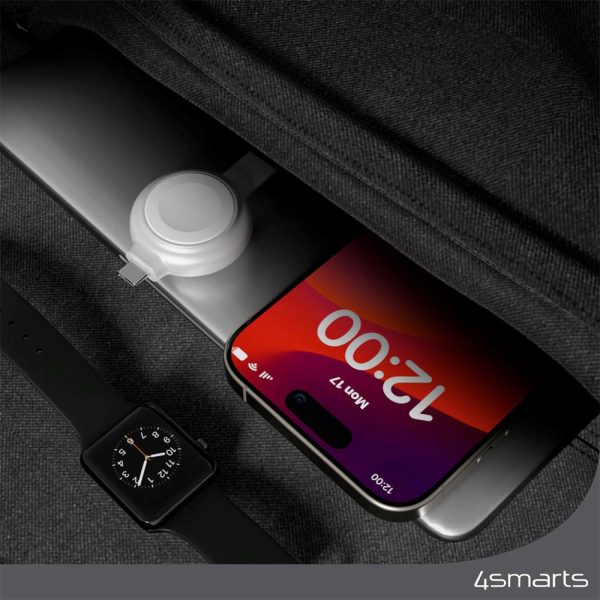 4smarts MFi Fast Charger til Apple Watch - Sølv   Hvid on Sale