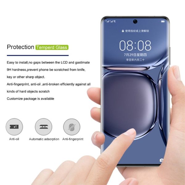 Huawei P50 Pro MOCOLO Hærdet Glas - Full-fit - Sort Kant Sale