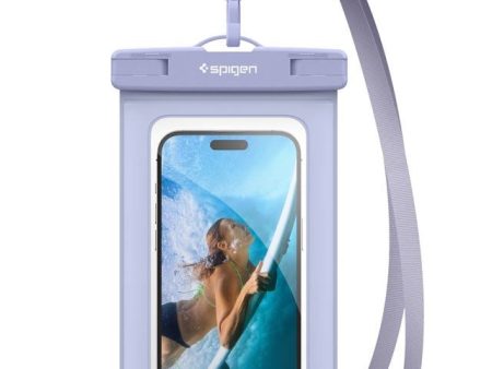 Spigen A601 Universal Vandtæt Case Etui - Lilla   Gennemsigtig (Maks. Mobil: 163 x 90mm) Online Sale