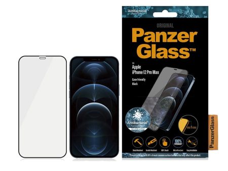 iPhone 12 Pro Max PanzerGlass AntiBacterial Skærmbeskyttelse - Case Friendly - Sort Supply