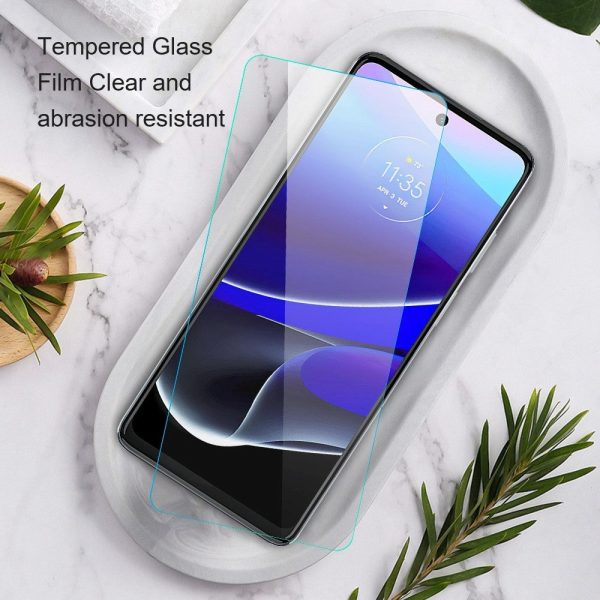 Motorola Moto G53 AMORUS Hærdet Glas Skærmbeskyttelse - Case Friendly - Gennemsigtig For Discount