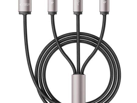 Tech-Protect Ultraboost 3-i-1 3.5A Kabel m. Lightning   USB-C   Micro-USB - 1 m. - Grå Online