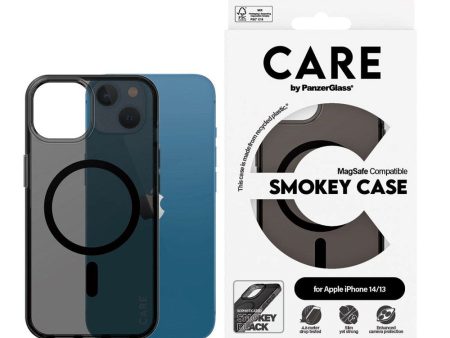 CARE by PanzerGlass iPhone 13   14 FLAGSHIP Urban Combat Case - MagSafe Kompatibel - Smokey   Black Sale