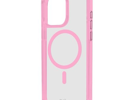 SBS iPhone 16 Pro Mag Frame Cover - MagSafe Kompatibel - Gennemsigtig   Lyserød For Discount