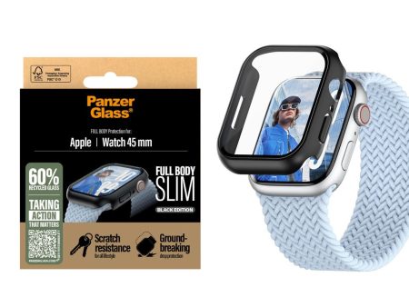 PanzerGlass Apple Watch 9 8 7 (45mm) Snappie Full Body Slim Cover m. Indbygget Skærmbeskyttelse - Sort Hot on Sale