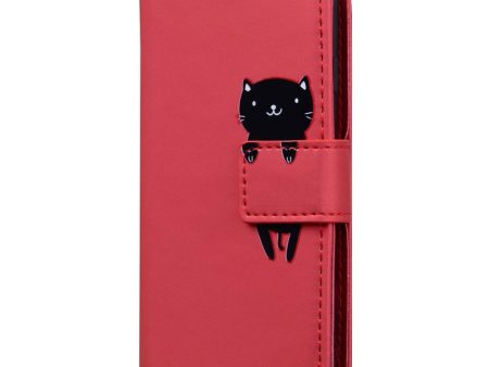 Xiaomi 13 Flip Cover m. Kortholder   Ståfunktion   Strop - Rød (Kat) Online Hot Sale