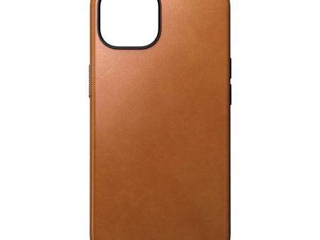 Nomad iPhone 15 Modern Leather Cover - MagSafe Kompatibel - Tan For Sale