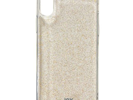 iPhone X   Xs Joy Case Hybrid Glitter Cover - Gennemsigtig   Guld Cheap