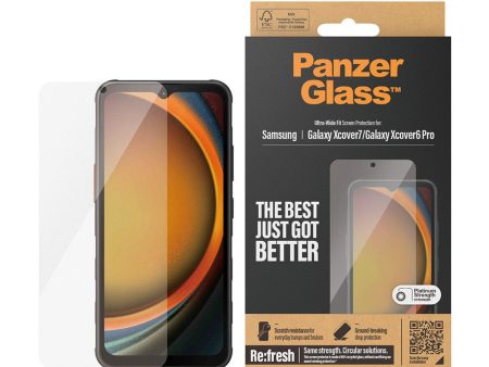 Samsung Galaxy Xcover 7   Xcover 6 Pro PanzerGlass Ultra Wide Fit Re:fresh Skærmbeskyttelse - Platinum Strength - Gennemsigtig on Sale