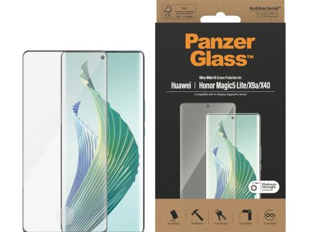 Honor Magic5 Lite PanzerGlass Ultra Wide Fit Skærmbeskyttelse - Platinum Strength - Sort Kant For Discount