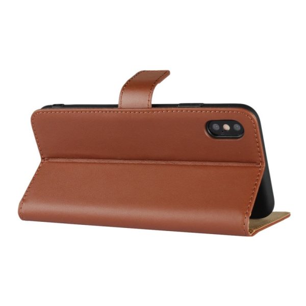 EIDERWOOD iPhone XS Max Læder Cover m. Pung & Ståfunktion - Brun Hot on Sale