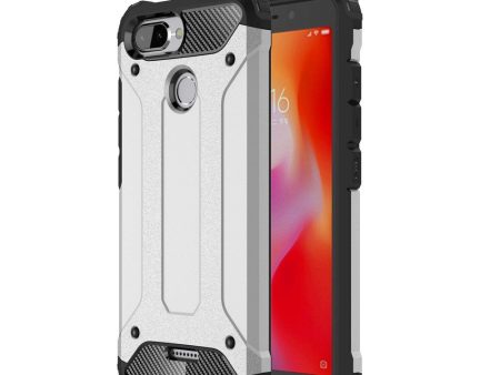 Xiaomi Redmi 6 Armor Guard Hard Case Cover Sølv Sale