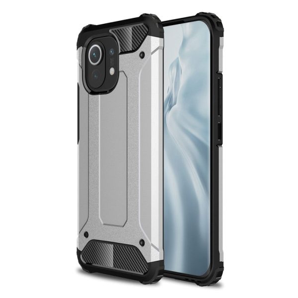 Xiaomi Mi 11 Armor Guard Håndværker Cover - Sølv For Sale